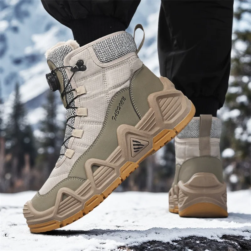 Hiking Boot Waterproof - Warm Fur Outdoor Mens Combat Tactical