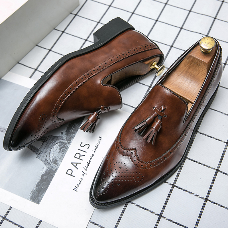 Men Shoes Official - Dress Shoes Men Tassel Formal Leather