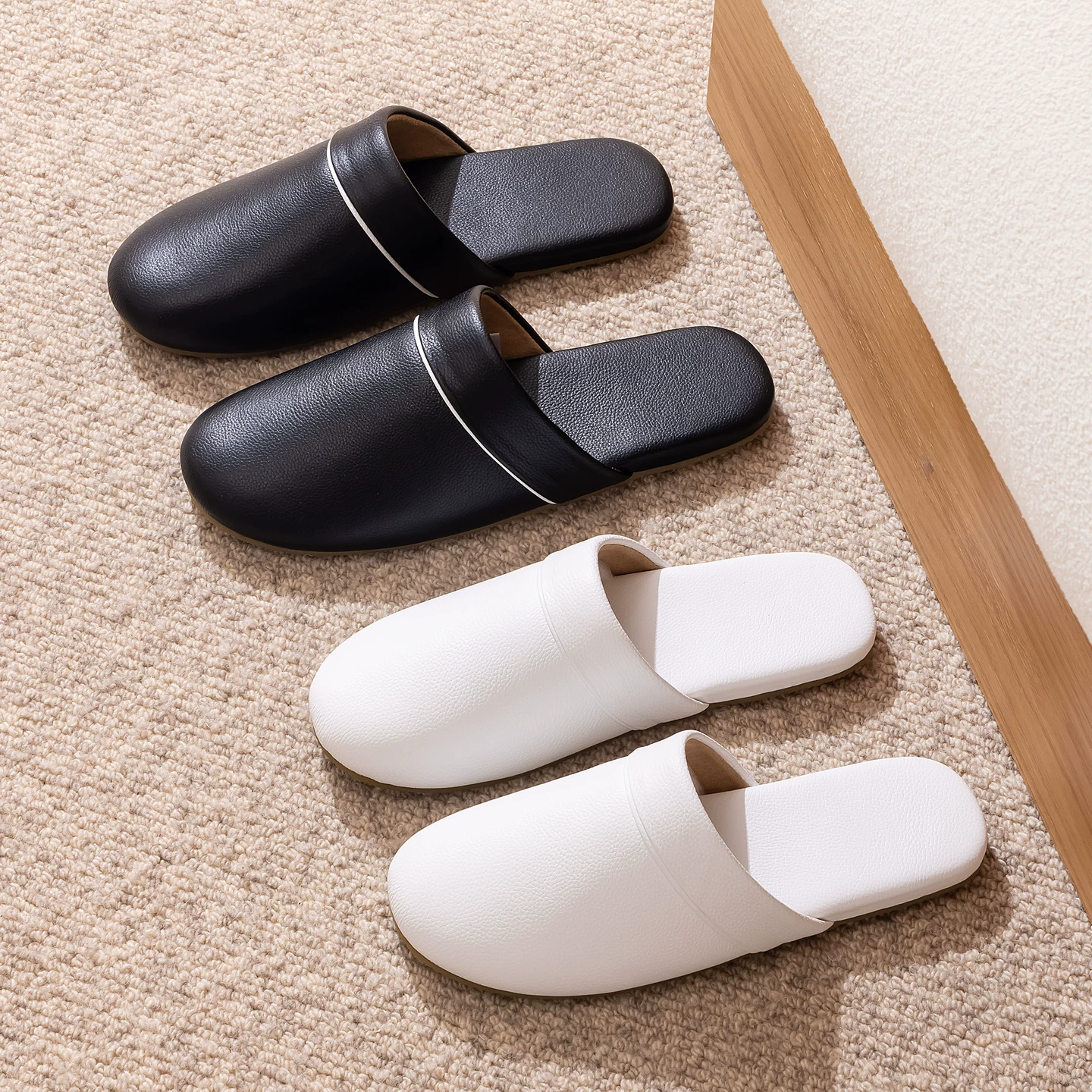 Men Shoes Office - Men's & Women's Genuine Leather Slippers