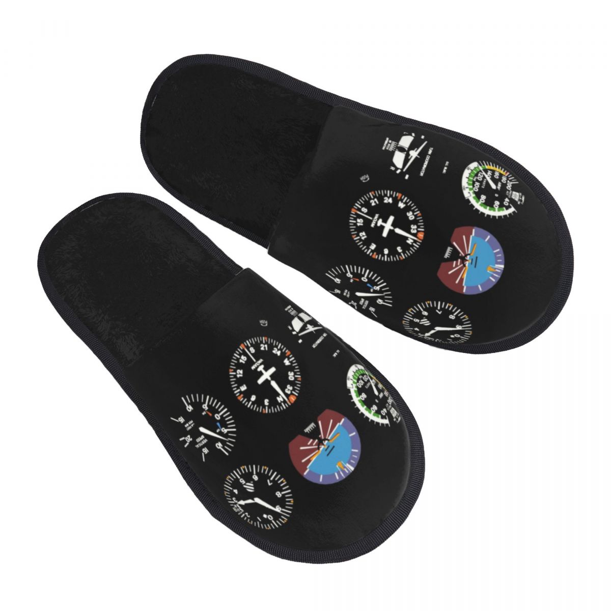 Men'S Shoes With Memory Foam - Cockpit Six Dials Flight Simulator Pilot