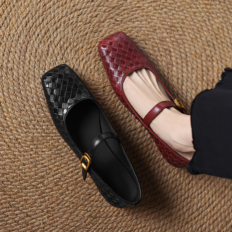 Men Shoes Casual - Woven Flat Bottom Mary Jane Women's