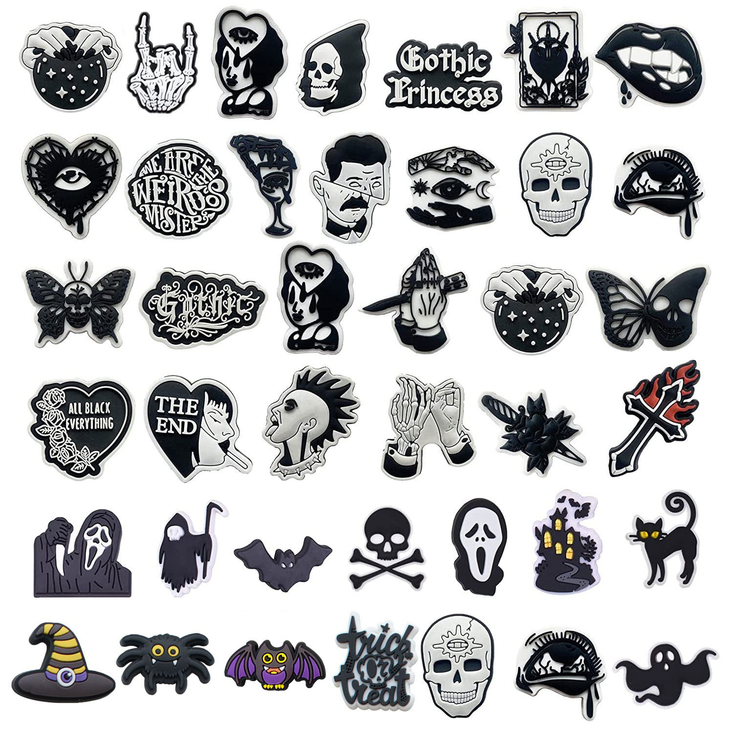 Men'S Shoes With Velcro - Horror Halloween Shoe Charms for Crocs
