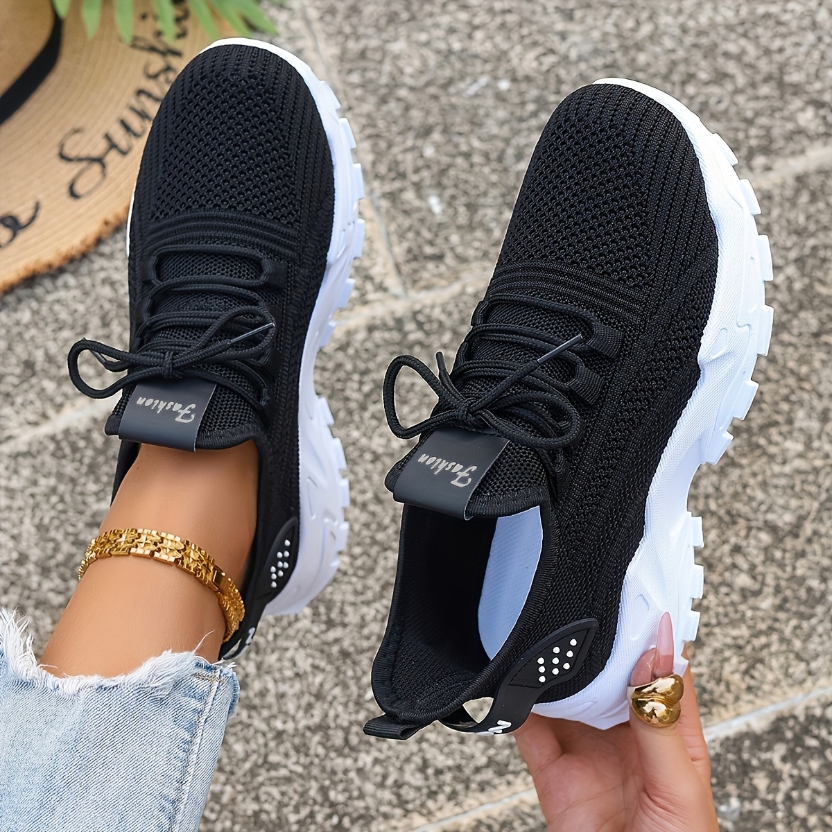 Men'S Shoes Comfortable Walking - Breathable Knit Sneakers Fashion Comfortable Slip