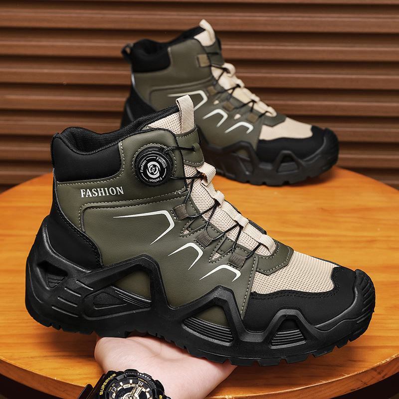 Hiking Boot Waterproof - Men Tactical Boots Lace Up Brand