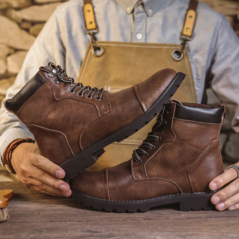 Men'S Shoes Low Top - Autumn Winter Men Boots Comfort Men's