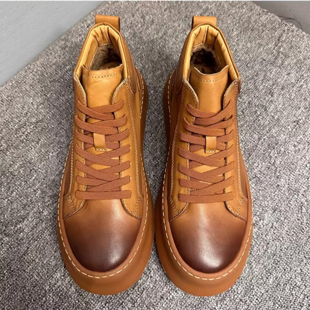 Retro Cowhide Leisure Boots, C - Men'S Shoes Low Top recension och pris