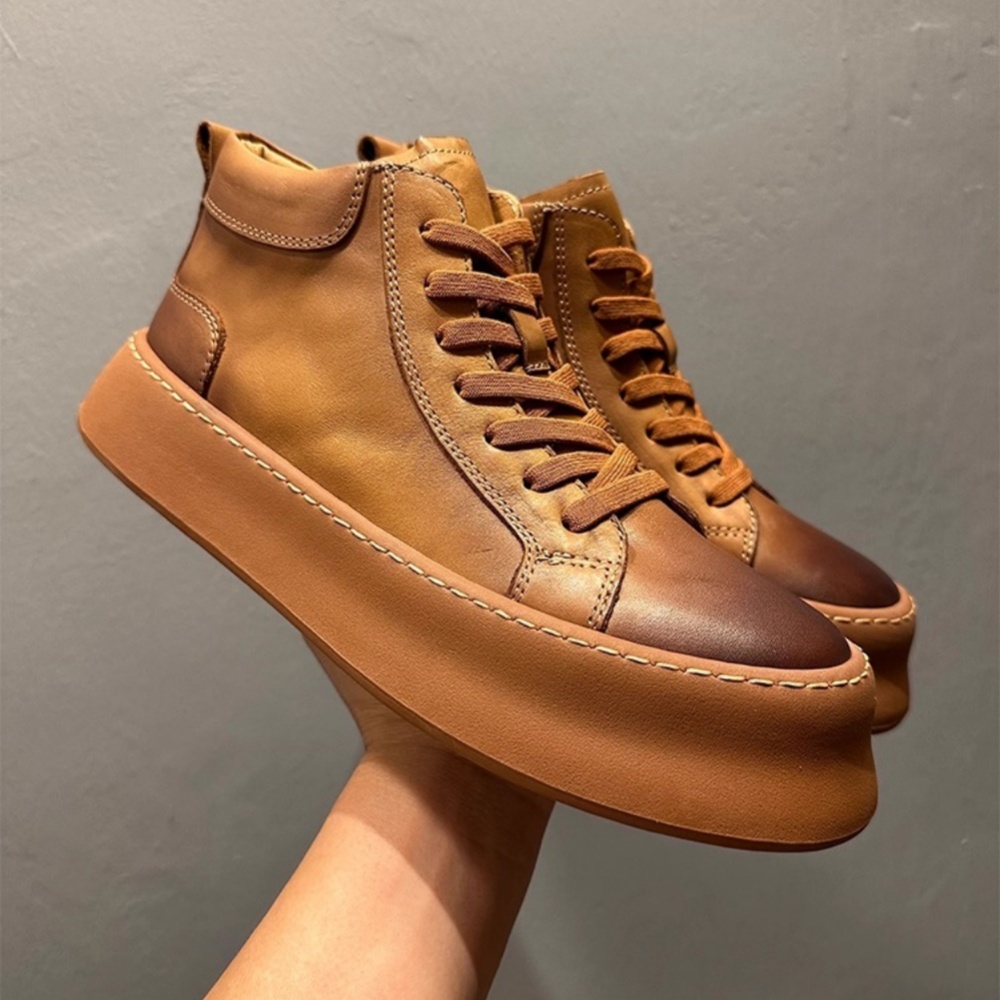 Retro Cowhide Leisure Boots, C - Men'S Shoes Low Top recension och pris