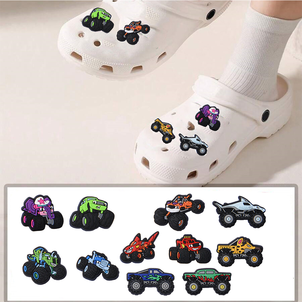 11Pcs Cars Cartoon Shoe Charms - Men'S Shoes With Velcro recension och pris