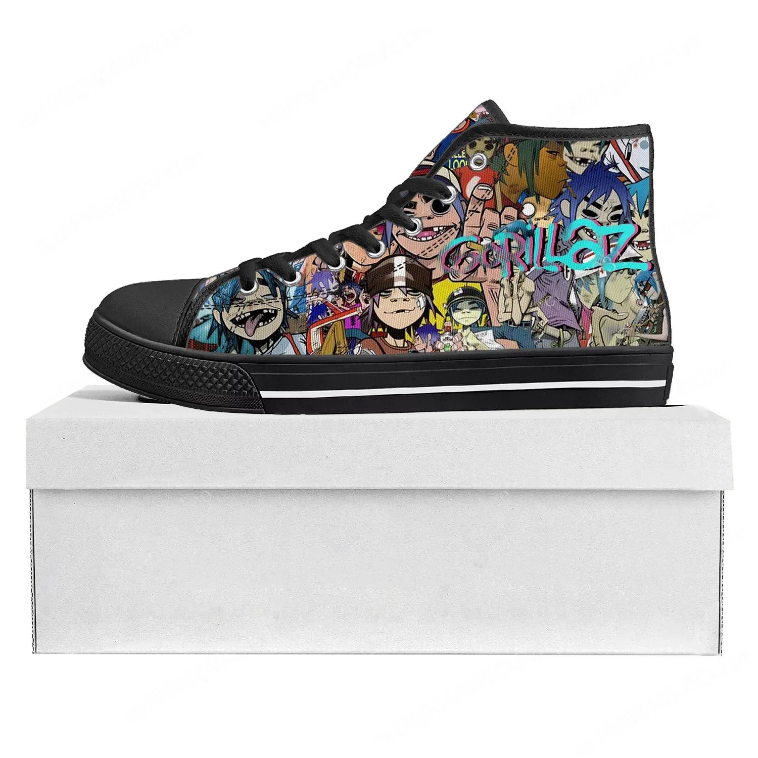 Gorillaz Band High Top High Qu - Canvas Sneaker High recension och pris