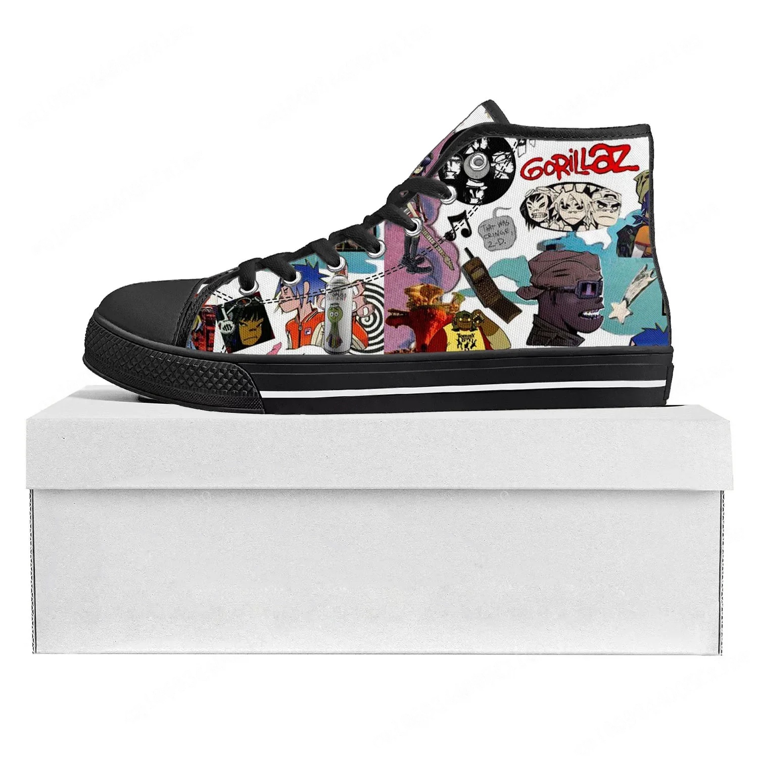 Gorillaz Band High Top High Qu - Canvas Sneaker High recension och pris