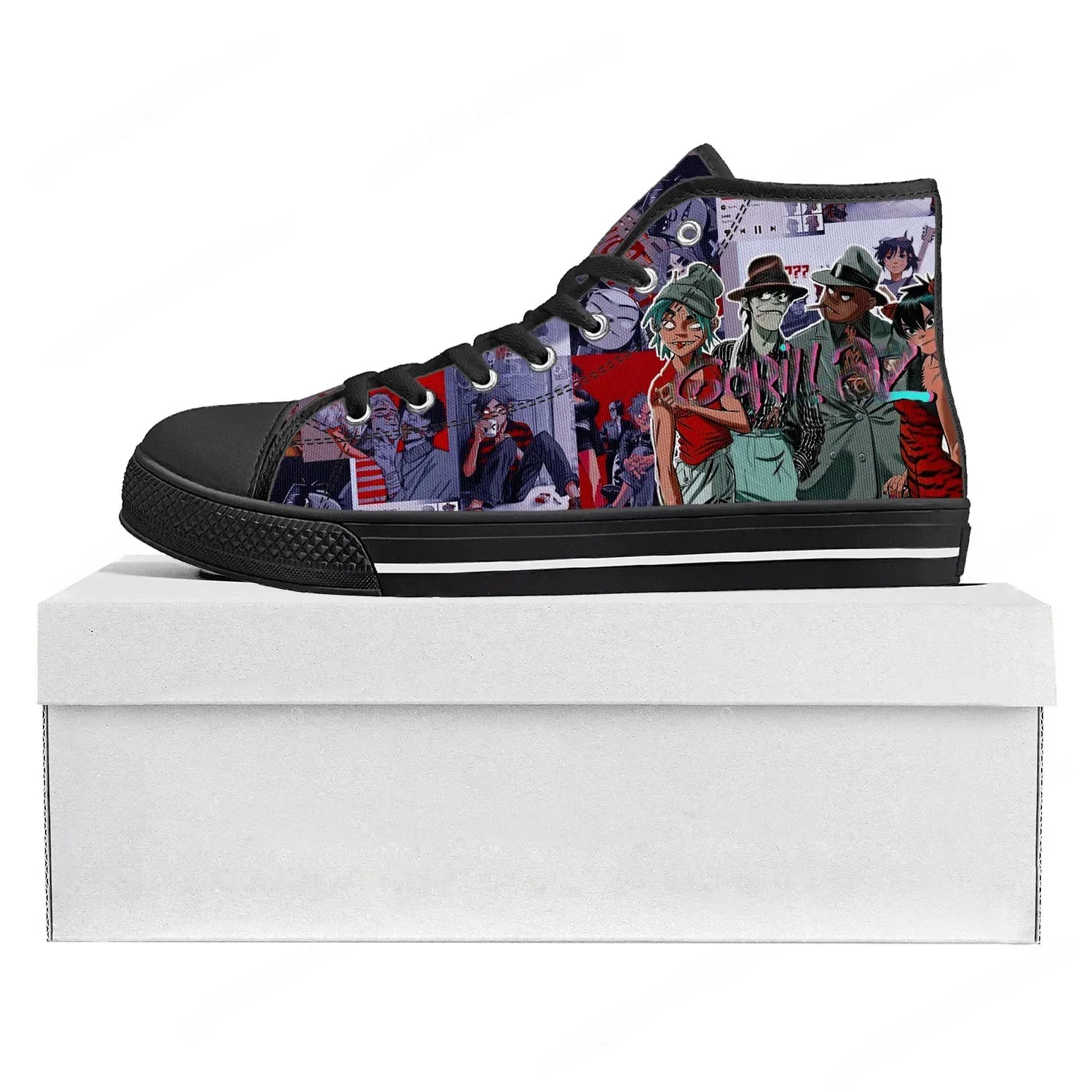Gorillaz Band High Top High Qu - Canvas Sneaker High recension och pris