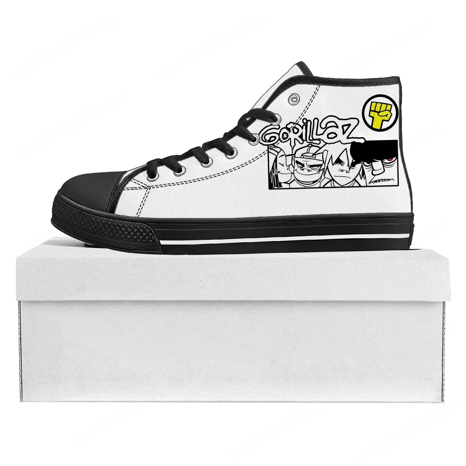 Gorillaz Band High Top High Qu - Canvas Sneaker High recension och pris
