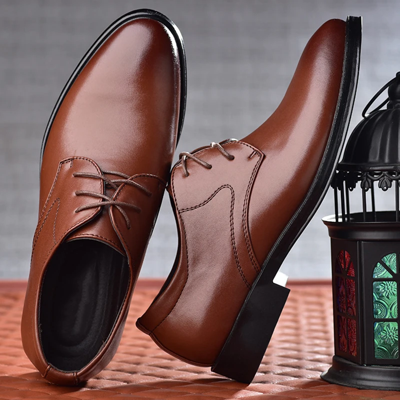 Men's Shoes Black Leather Form - Men Shoes Official recension och pris