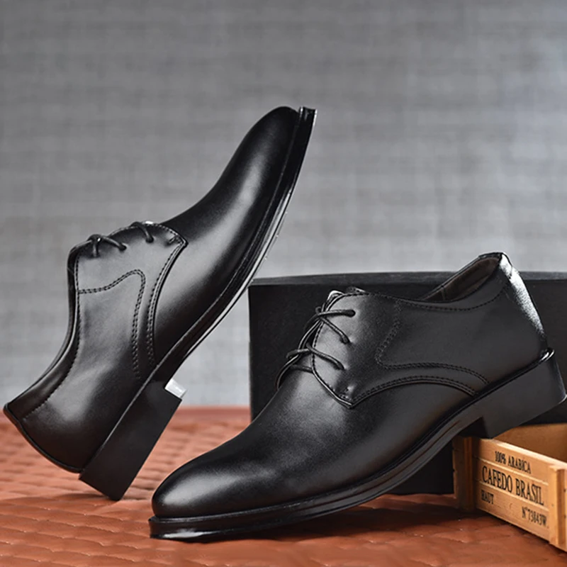 Men's Shoes Black Leather Form - Men Shoes Official recension och pris