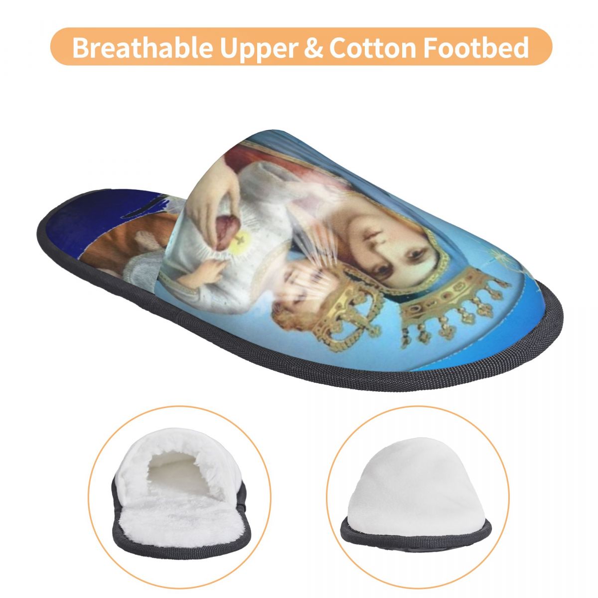 Virgin Mary Comfy Scuff With M - Men'S Shoes With Memory Foam recension och pris