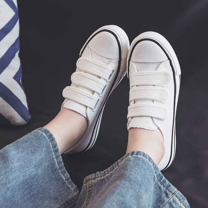 New style Velcro low-top white - Casual Sneaker Low recension och pris