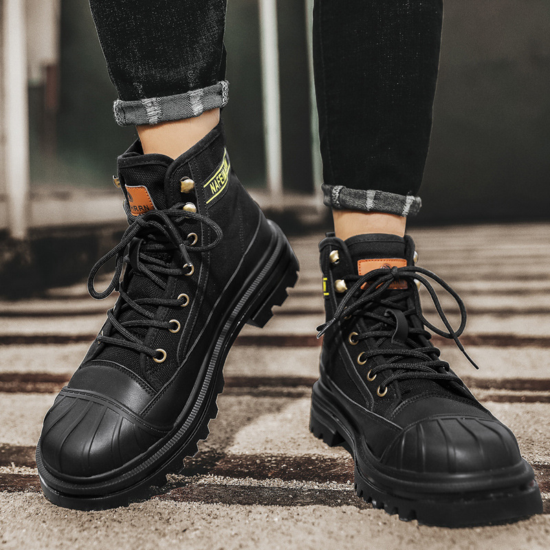 Mens Canvas Boots Fashion High - Men'S Shoes Low Top recension och pris