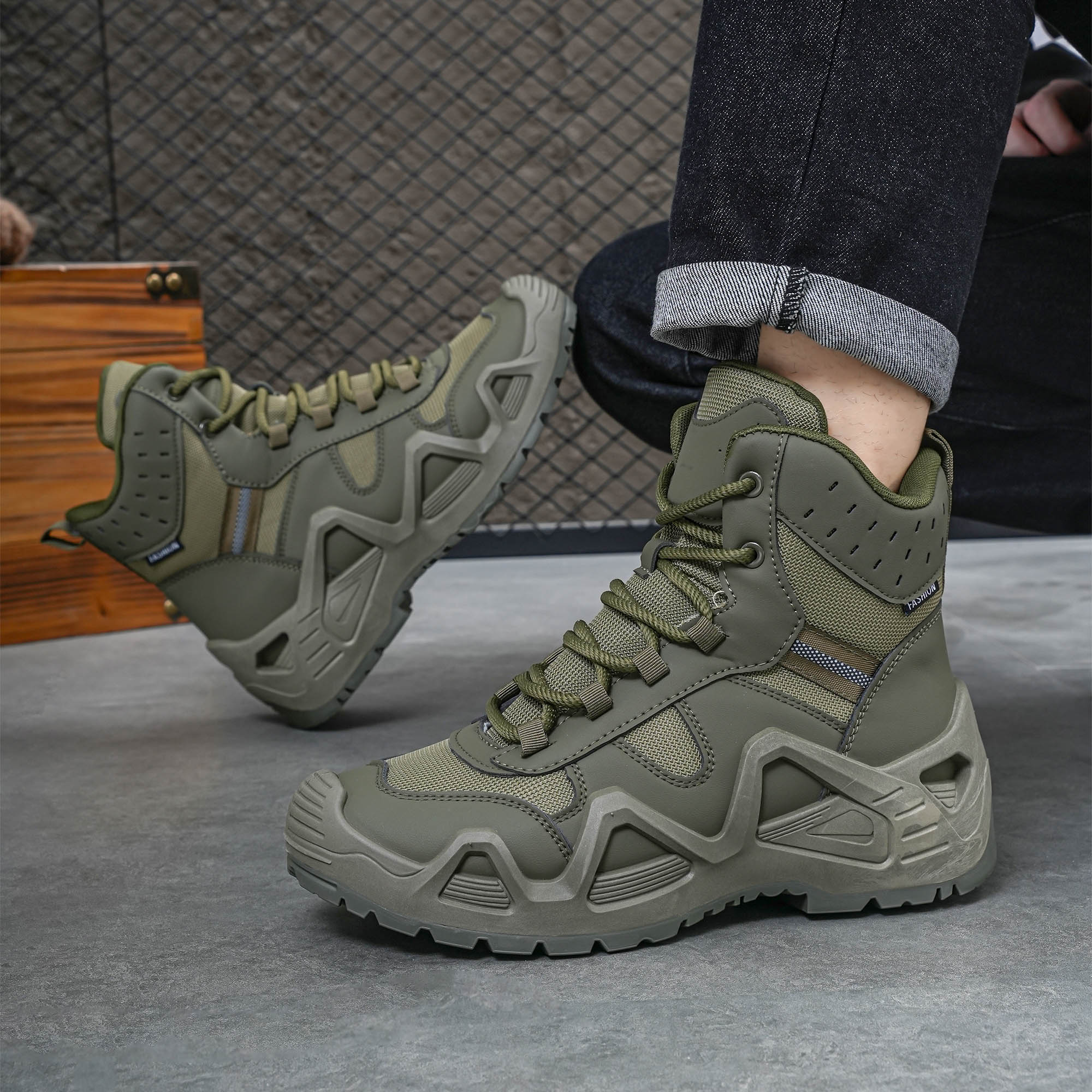 Men's high top boots, hiking b - Men'S Shoes Low Top recension och pris