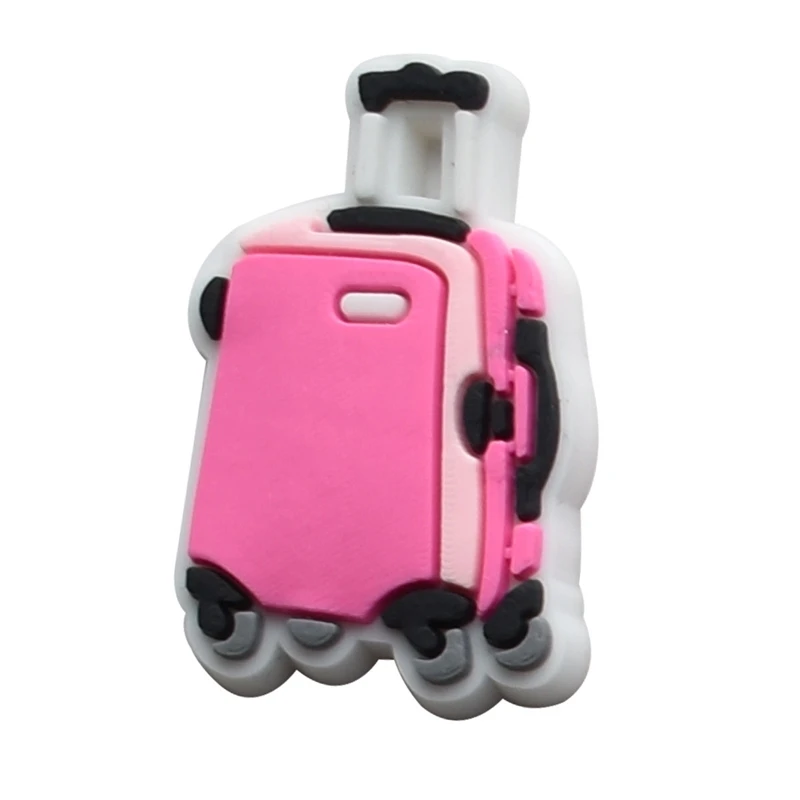 Pink Suitcase Shoe Charms for  - Men'S Shoes With Velcro recension och pris