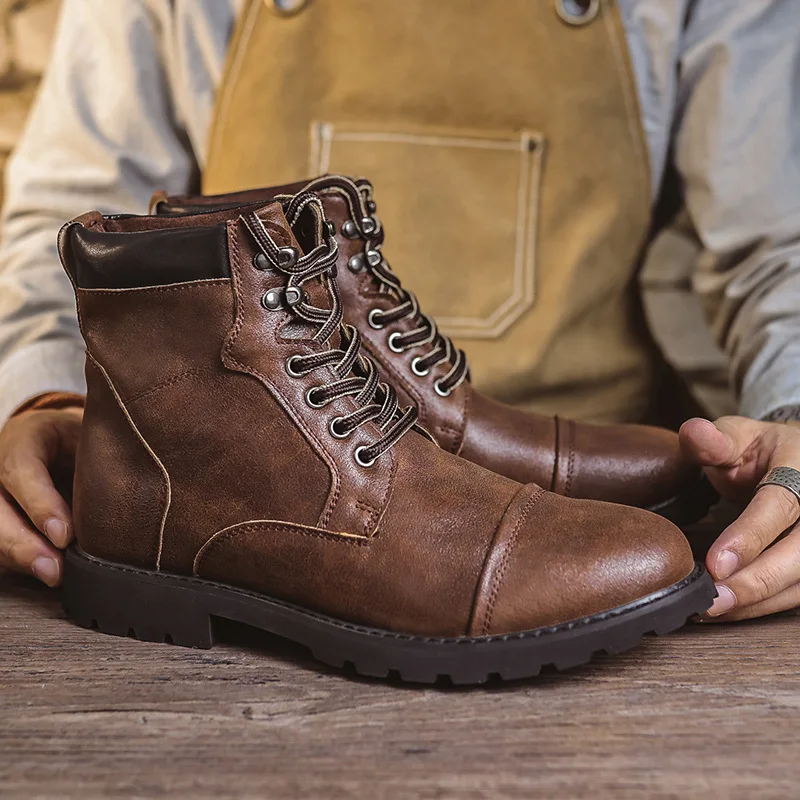 Autumn Winter Men Boots Comfor - Men'S Shoes Low Top recension och pris
