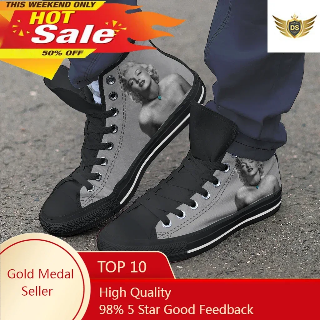 New Fashion Female High Top Ca - Canvas Sneaker High recension och pris
